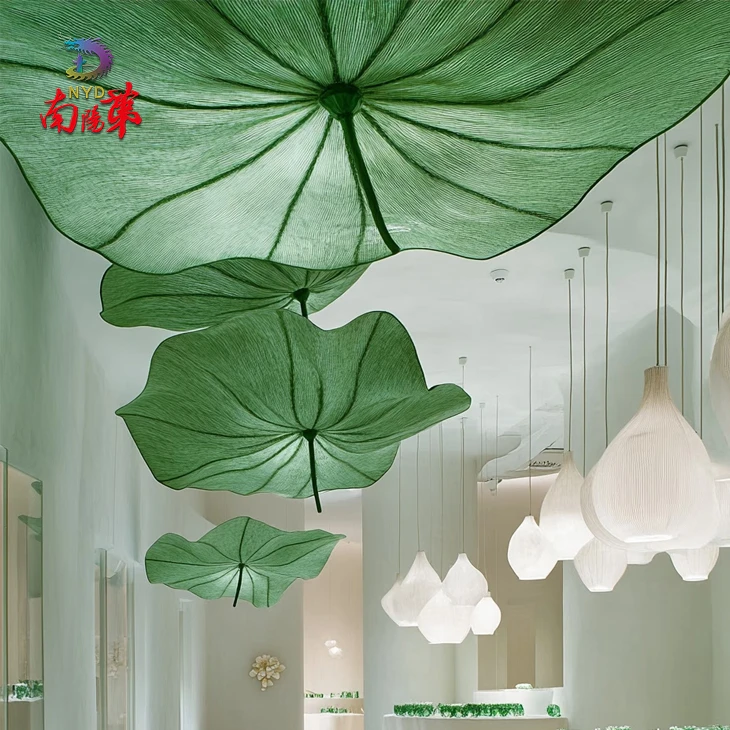 Fabric Lotus Leaves Seasonal Display suppliers