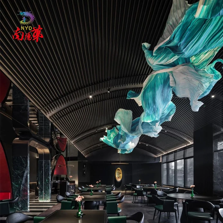 Large Flowing Sculpture For Ceiling Decor factory