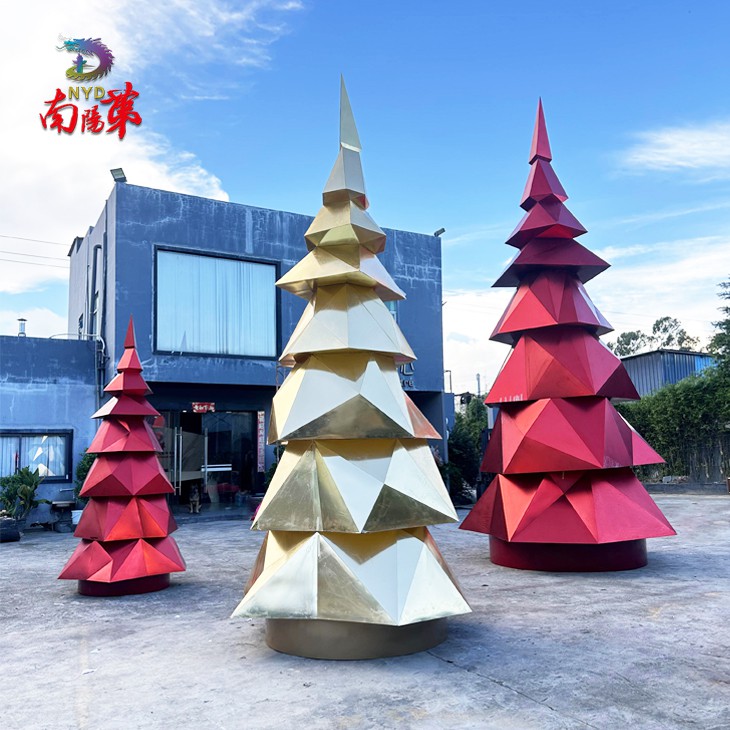 Outdoor Indoor Large Christmas Mirrored Acrylic Pines Tree