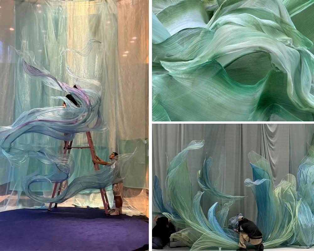 Large Flowing Sculpture for Ceiling Decor Made in China Large Flowing Sculpture for Ceiling Decor Made in China