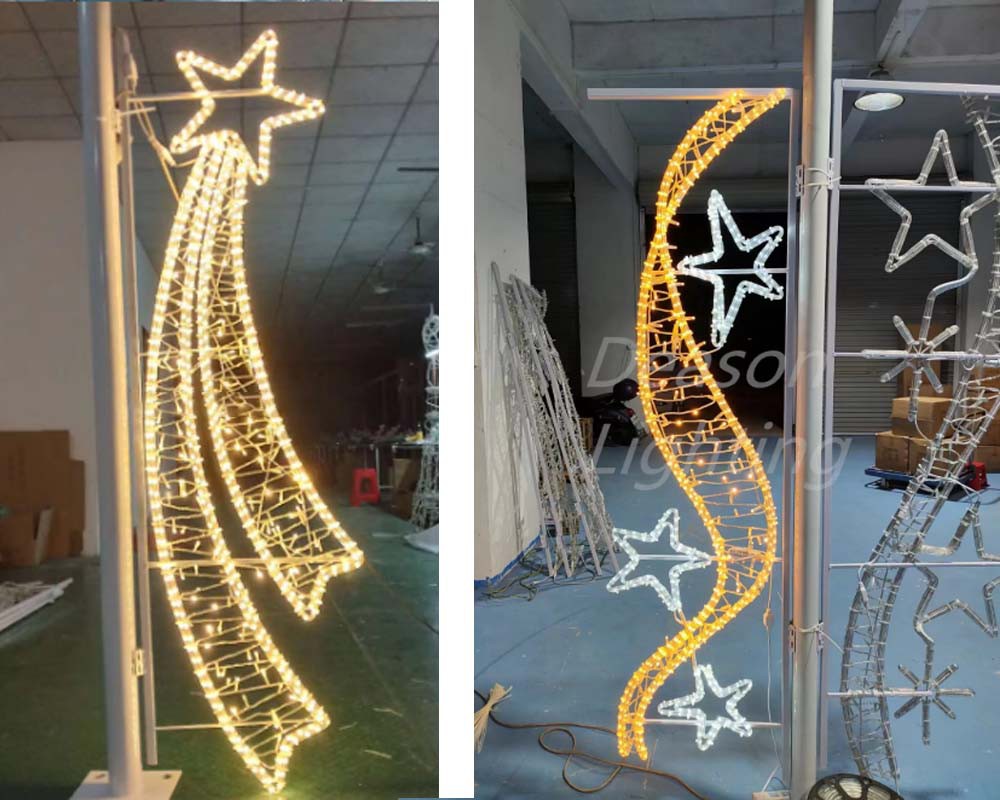 2D Street Lamp Pole LED Motif Lights Factory